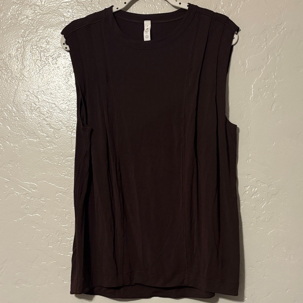 Lululemon Women’s Dark Brown Sleeveless top size 6